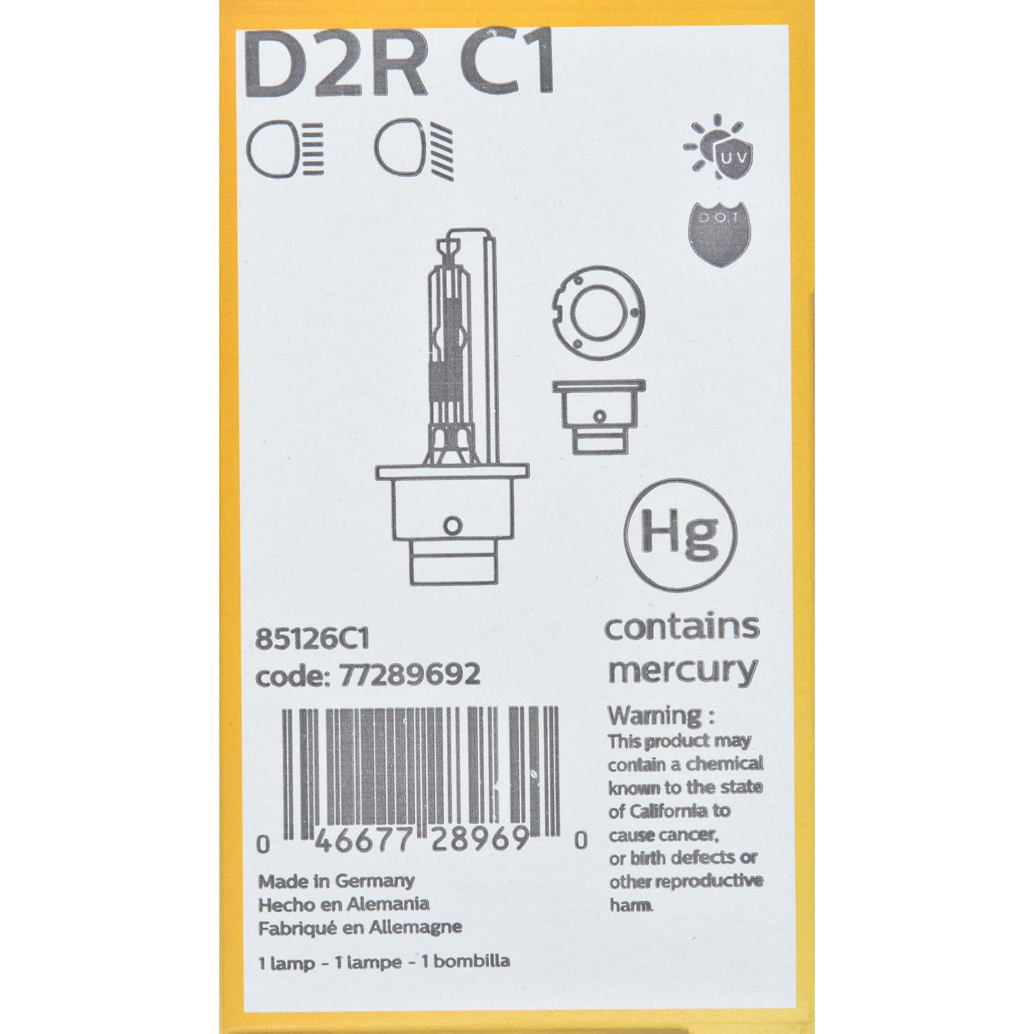Philips D2RC1 Headlight Bulb product image 5 of 9