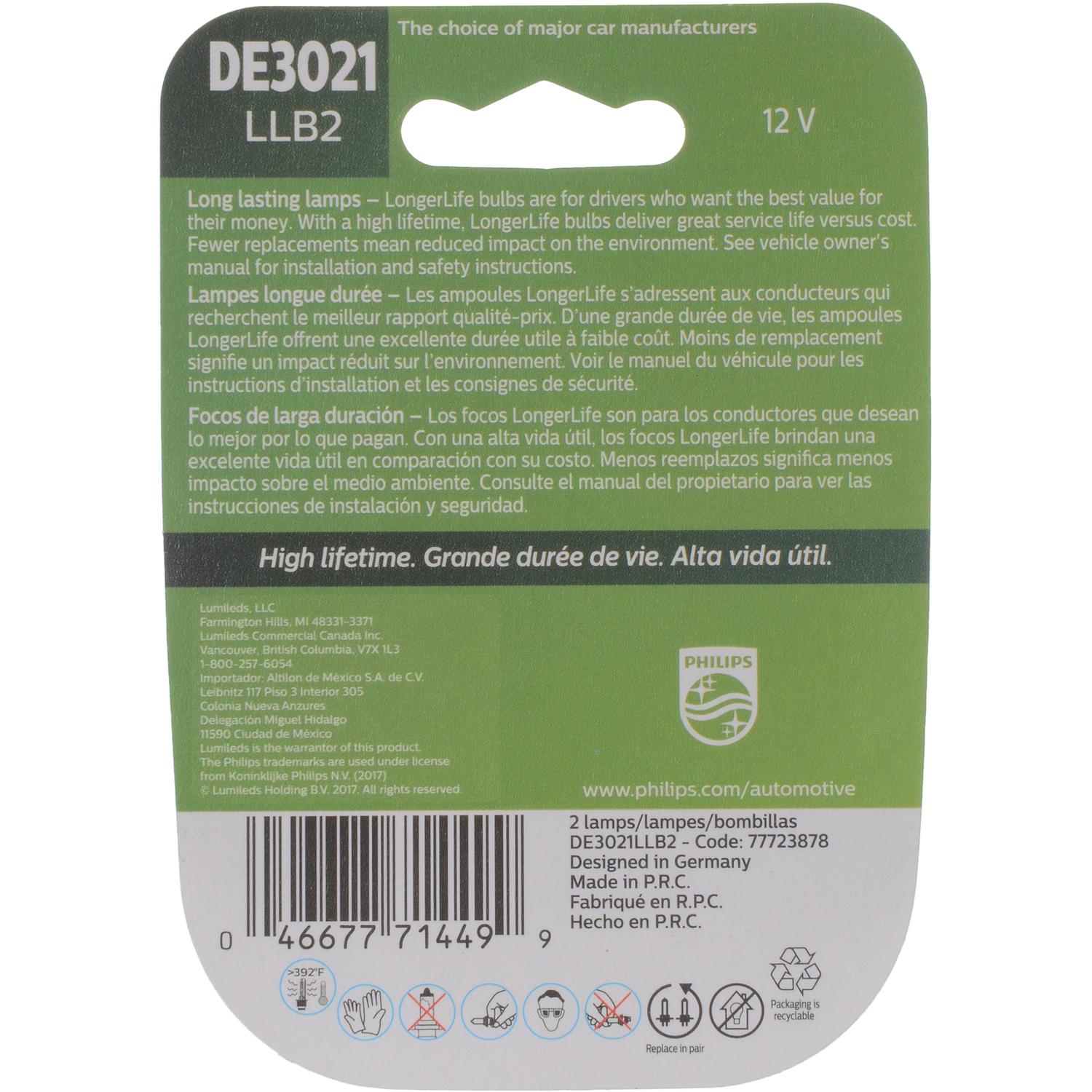 Philips DE3021LLB2 Courtesy Light Bulb product image 6 of 10