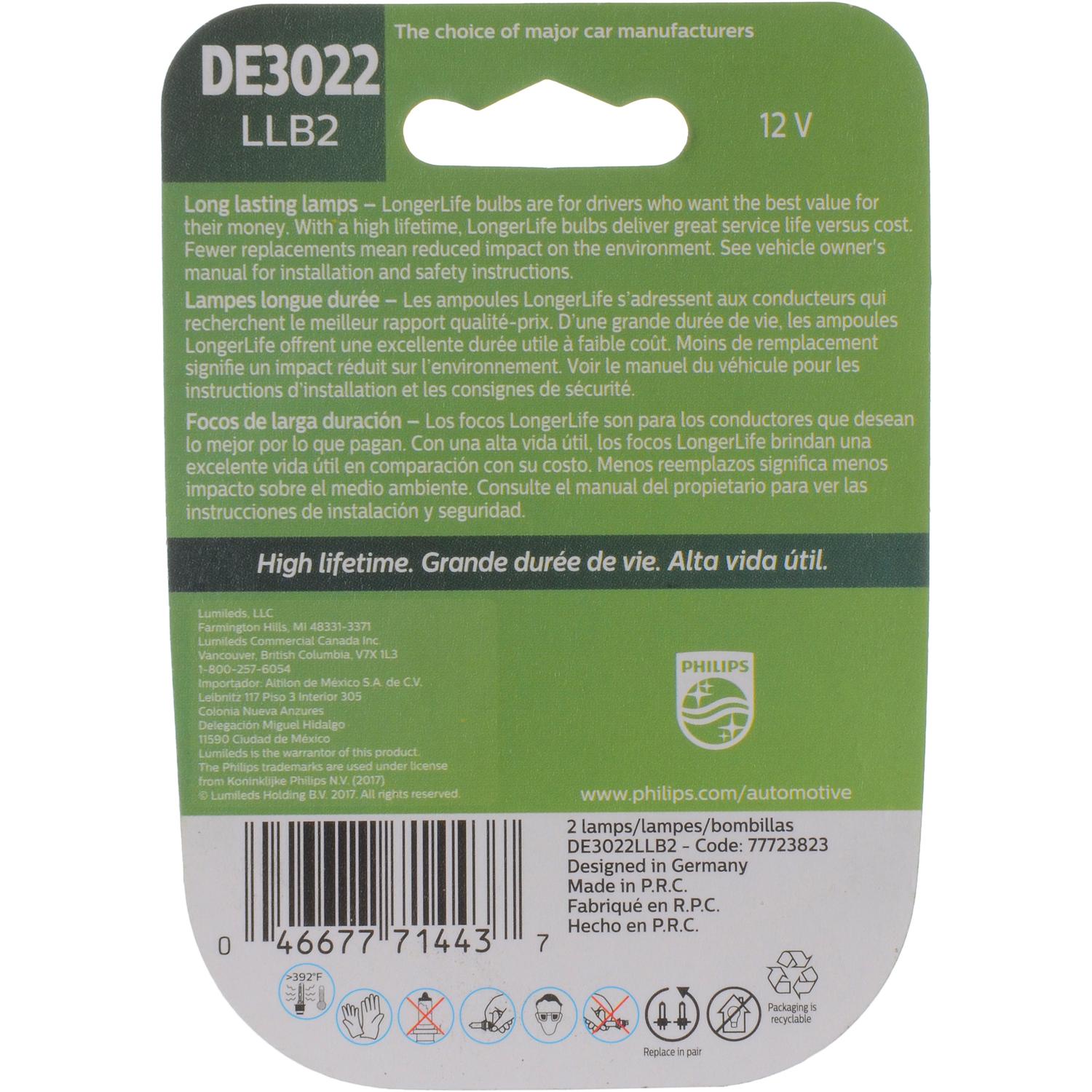 Philips DE3022LLB2 - Trunk Light Bulb Philips DE3022LLB2 Courtesy Light Bulb product image 6 of 10