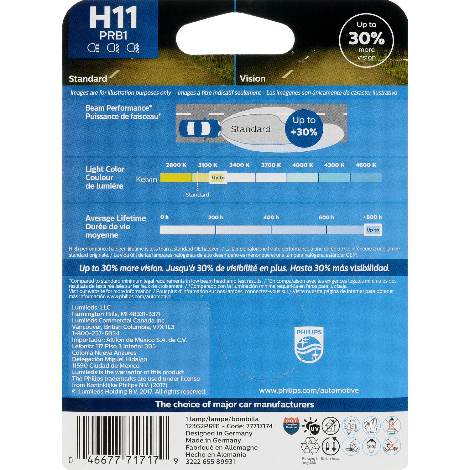 Philips H11PRB1 - Trunk Light Bulb Philips H11PRB1 Cornering Light Bulb product image 18 of 30