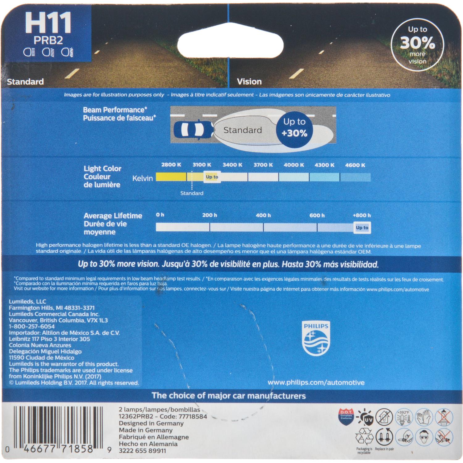 Philips H11PRB2 Cornering Light Bulb product image 16 of 28