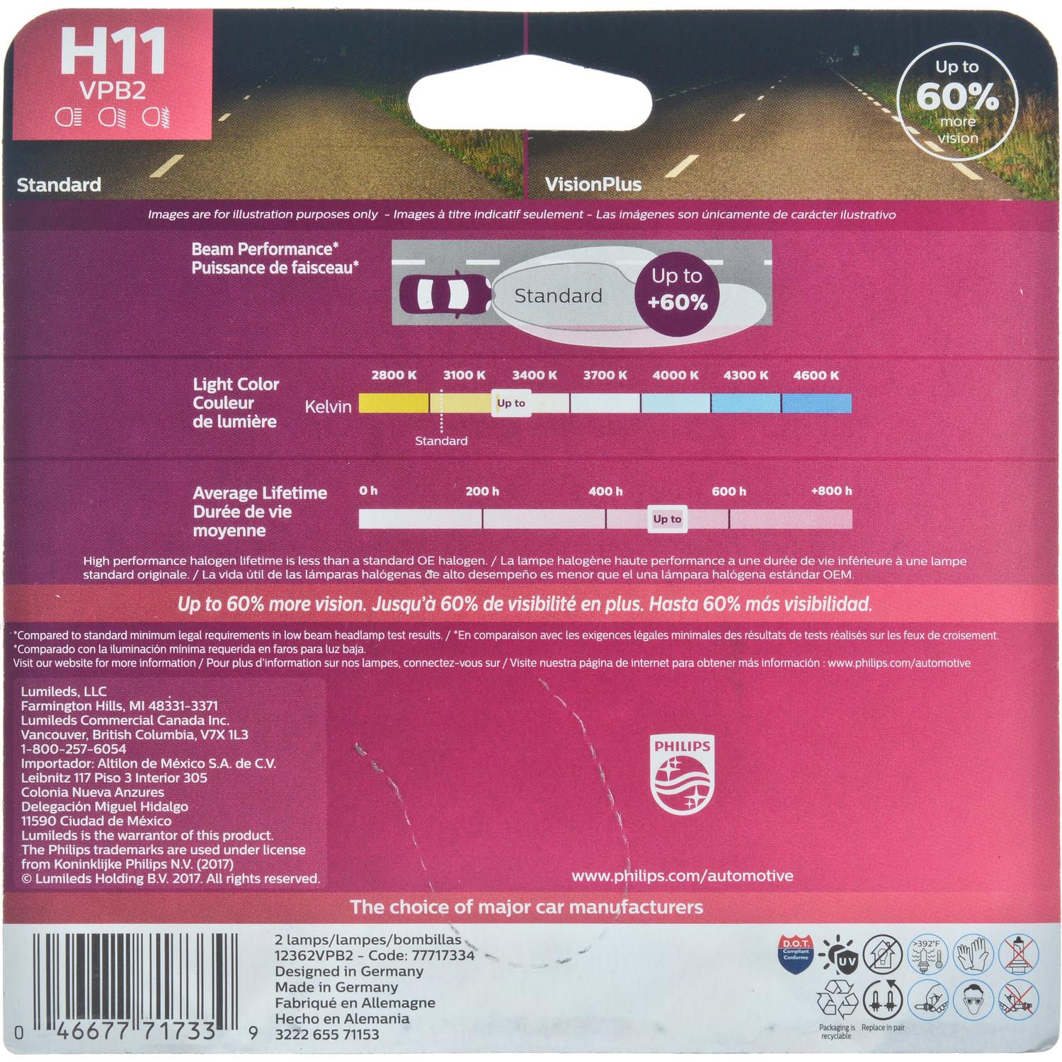 Philips H11VPB2 - Trunk Light Bulb Philips H11VPB2 Cornering Light Bulb product image 19 of 32
