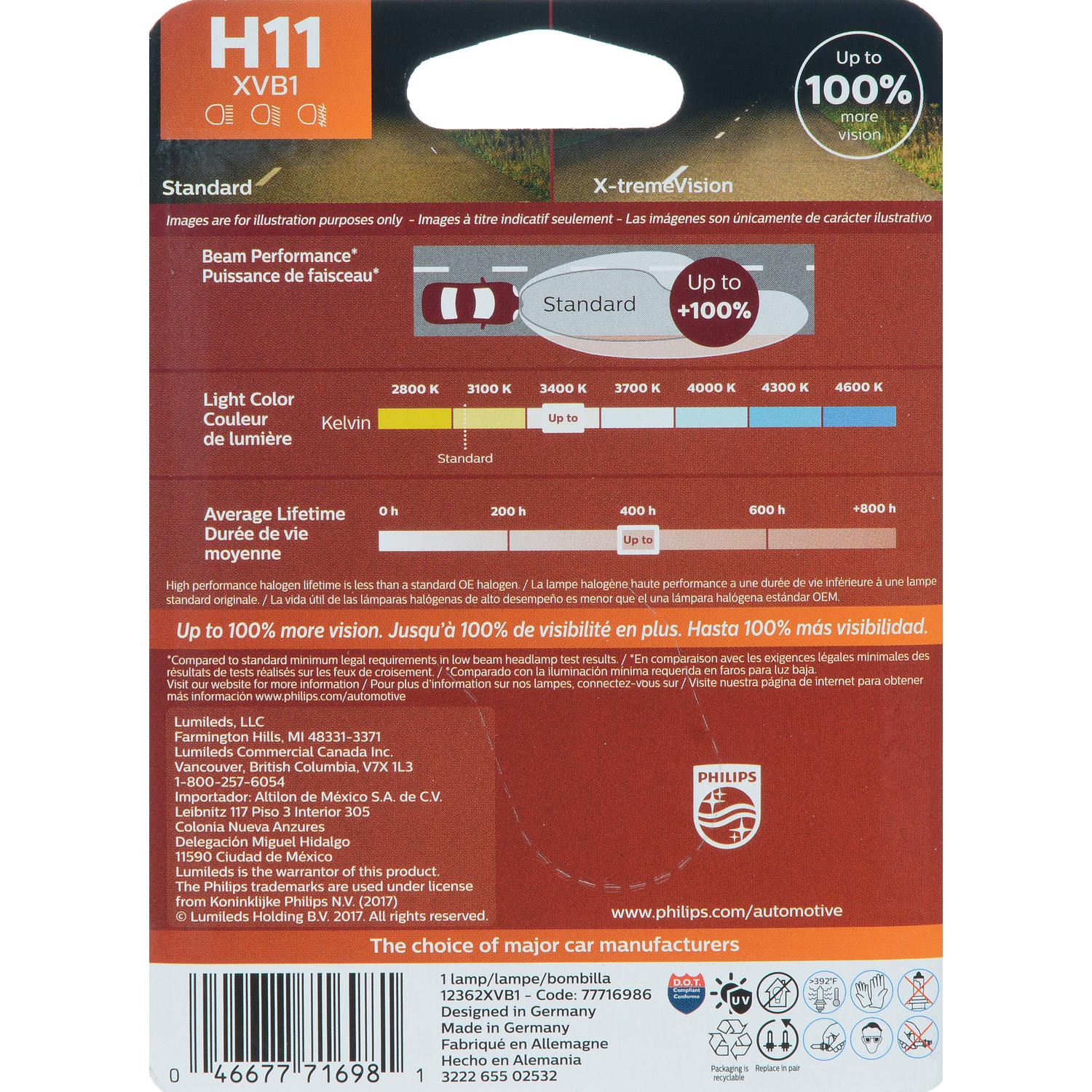 Philips H11XVB1 - Trunk Light Bulb Philips H11XVB1 Cornering Light Bulb product image 22 of 42