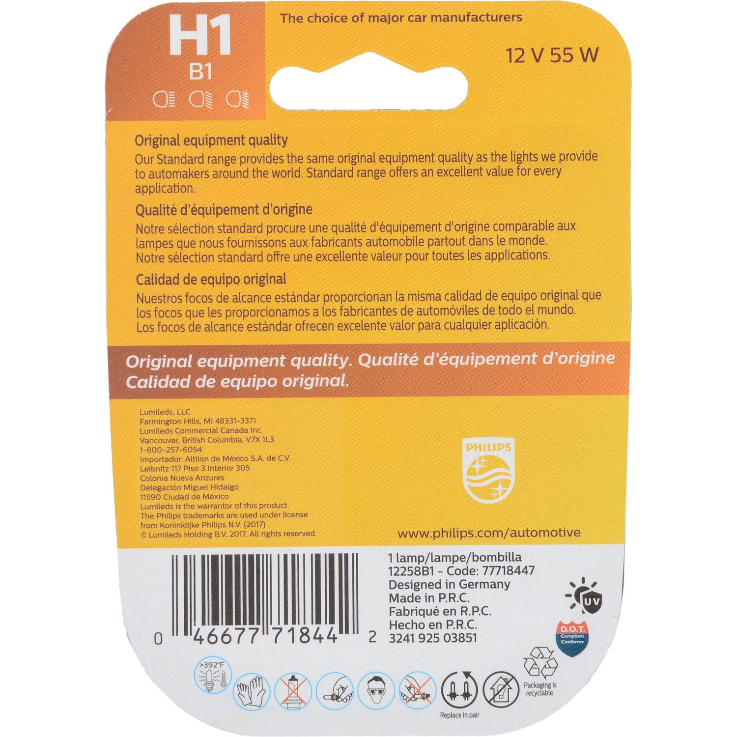 Philips H1B1 - Daytime Running Light Bulb Philips H1B1 Cornering Light Bulb product image 6 of 10