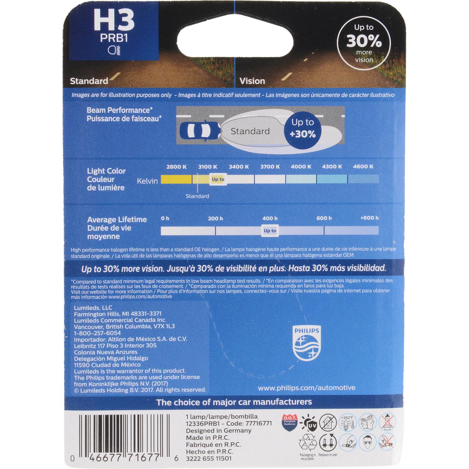 Philips H3PRB1 - Daytime Running Light Bulb Philips H3PRB1 Cornering Light Bulb product image 6 of 10