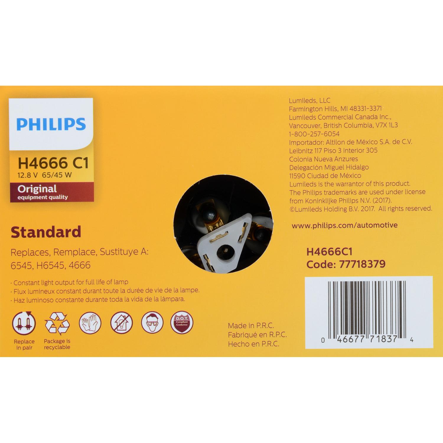 Philips H4666C1 - Headlight Bulb Philips H4666C1 Headlight Bulb product image 6 of 10