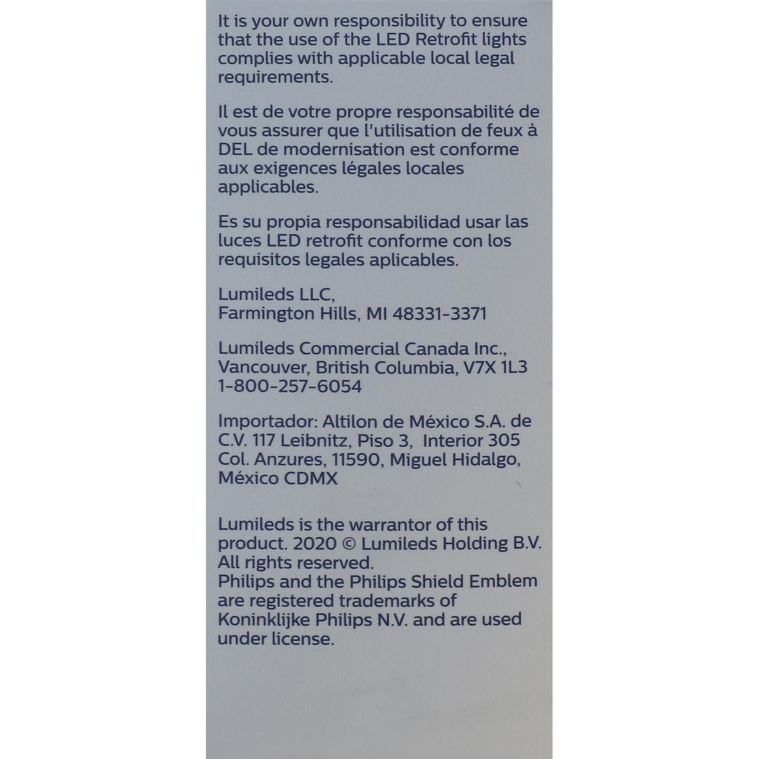 Philips H4UELED - Headlight Bulb Philips H4UELED Headlight Bulb product image 20 of 22