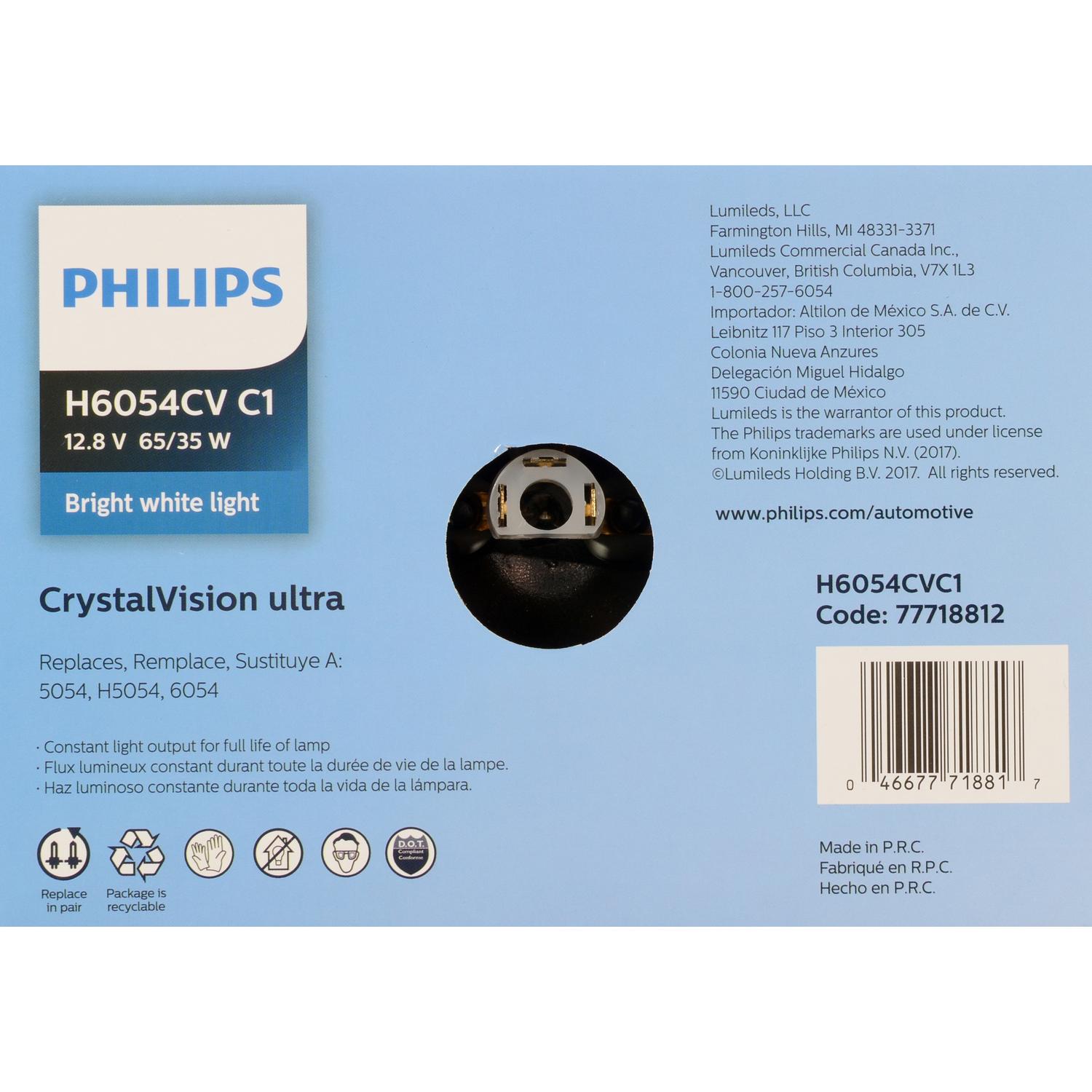Philips H6054CVC1 - Headlight Bulb Philips H6054CVC1 Headlight Bulb product image 6 of 10
