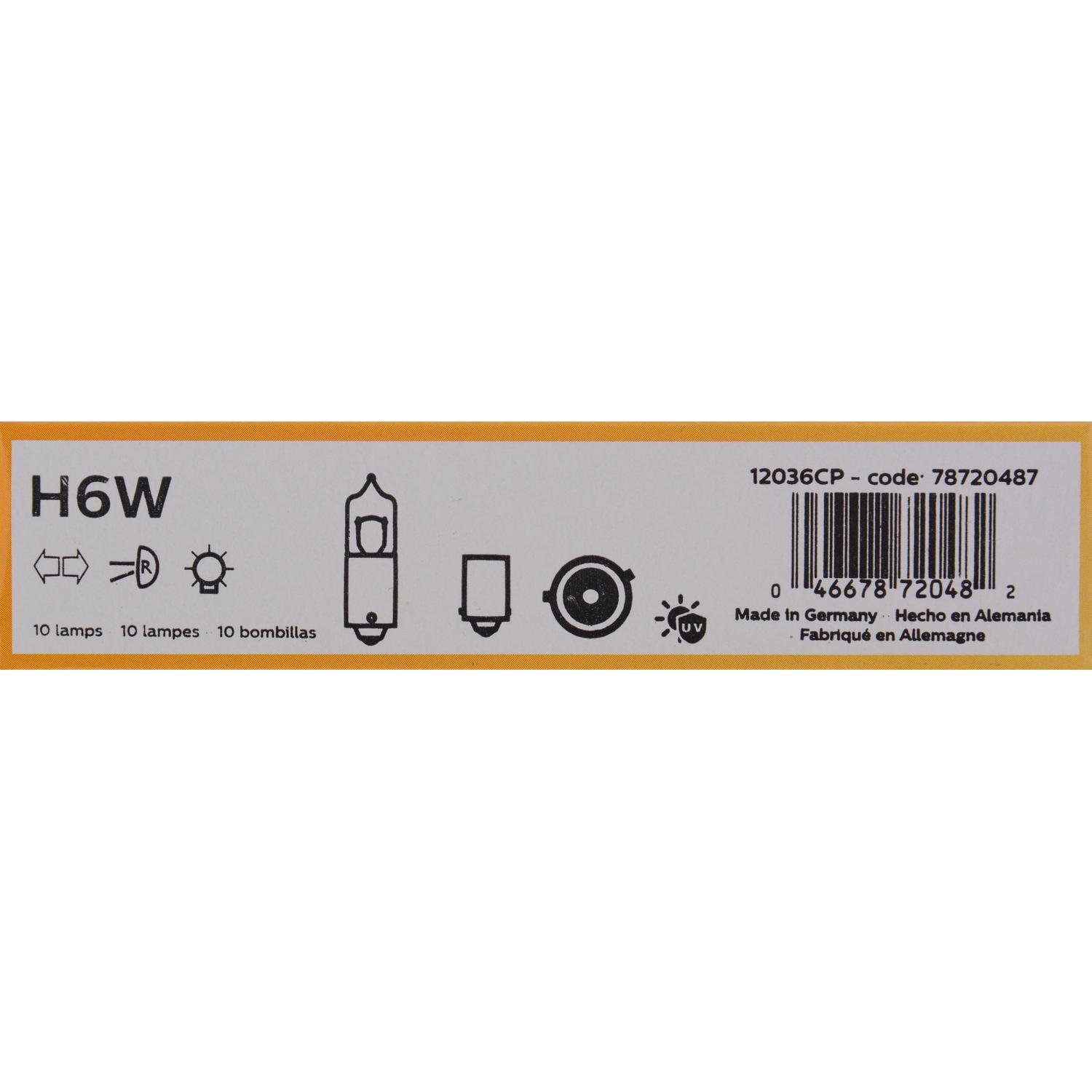 Philips H6WCP - License Light Bulb Philips H6WCP Back Up Light Bulb product image 5 of 8