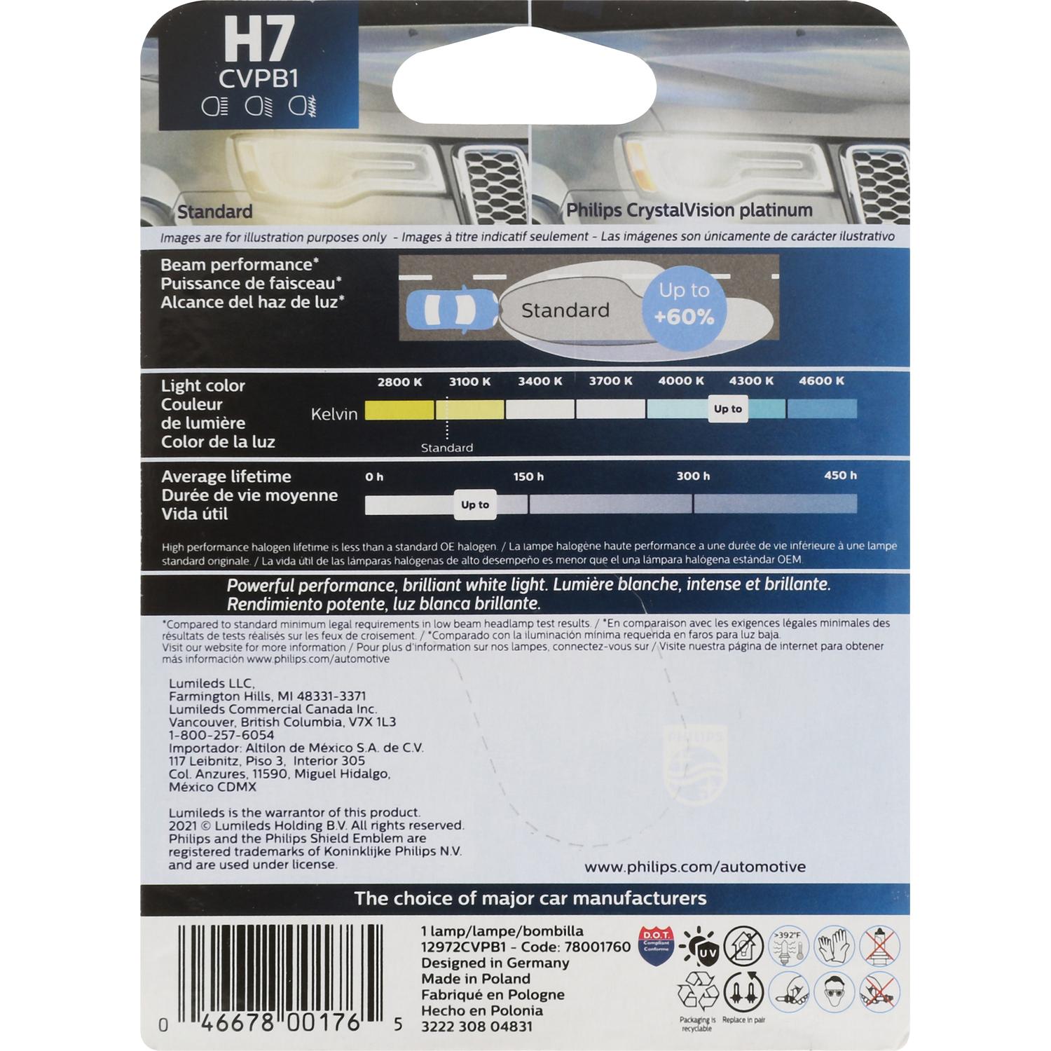 Philips H7CVPB1 Cornering Light Bulb product image 1 of 21
