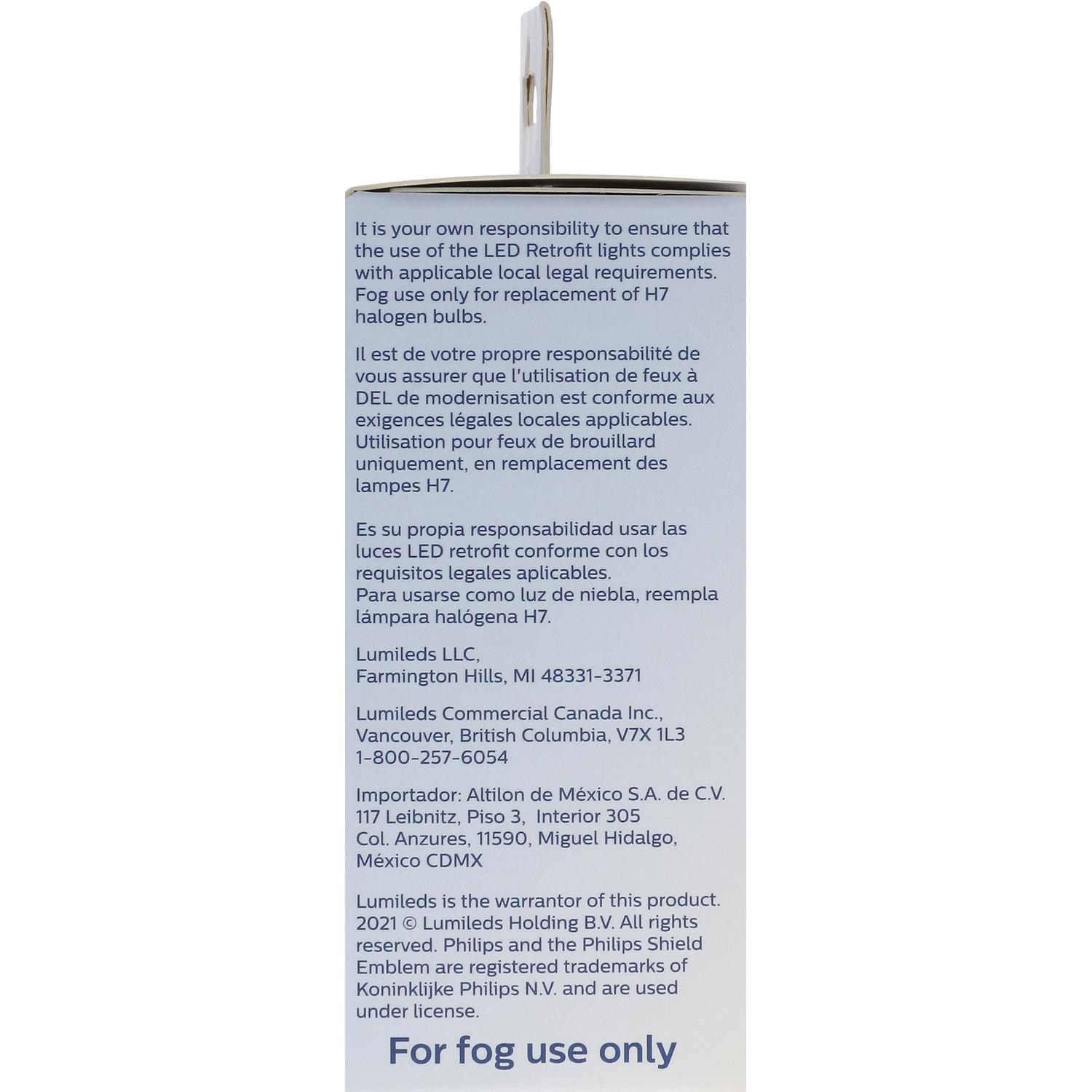 Philips H7UEFLED - Fog Light Bulb Philips H7UEFLED Fog Light Bulb product image 11 of 12
