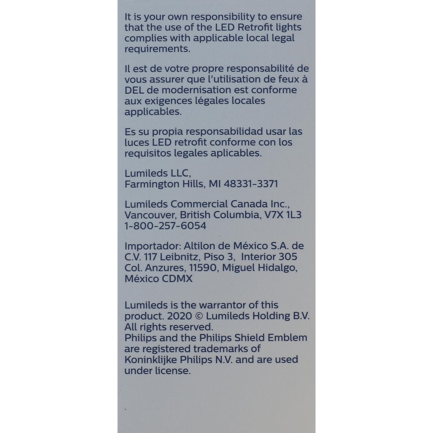 Philips H7UELED Headlight Bulb product image 40 of 44