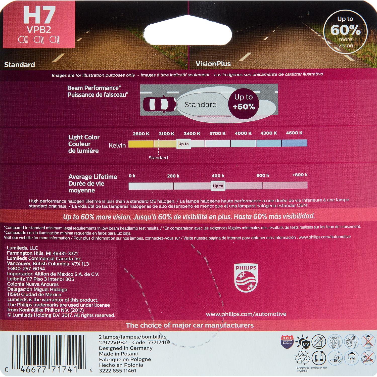 Philips H7VPB2 Cornering Light Bulb product image 18 of 30