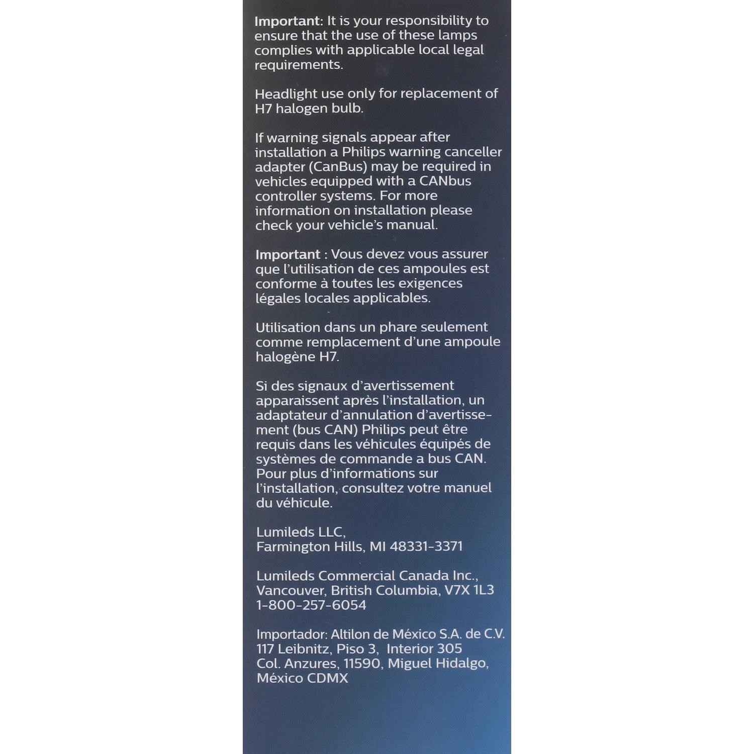 Philips H7XULED Cornering Light Bulb product image 32 of 33