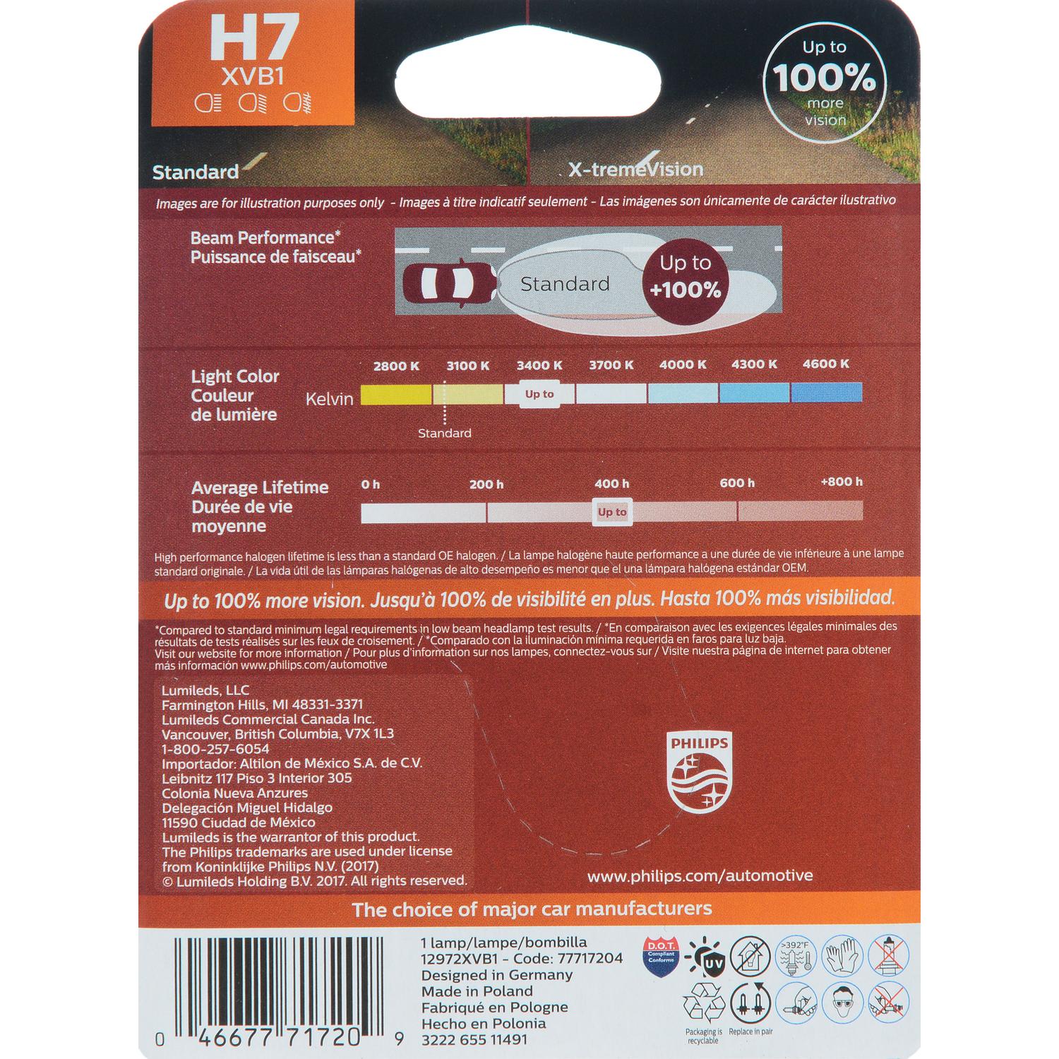 Philips H7XVB1 Cornering Light Bulb product image 17 of 28