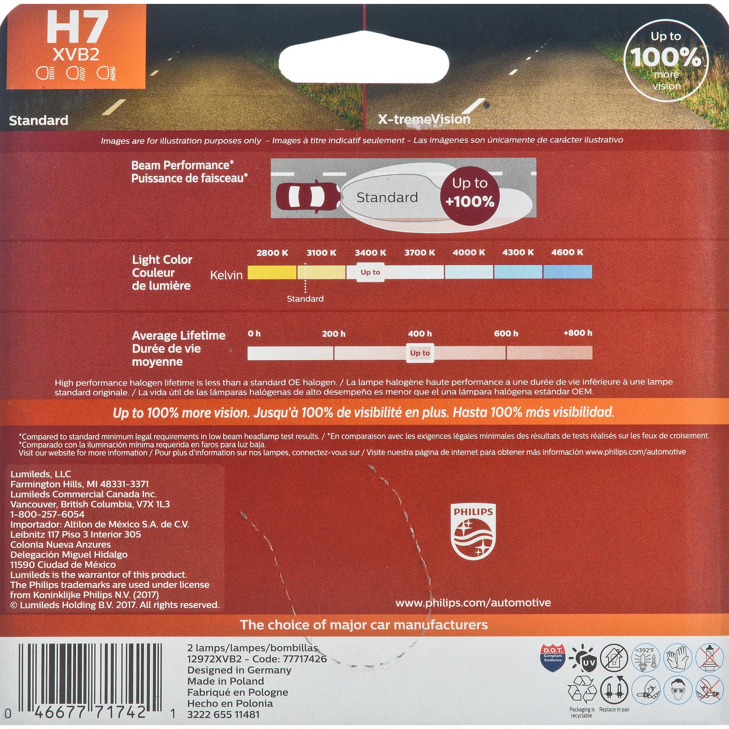 Philips H7XVB2 Cornering Light Bulb product image 16 of 29
