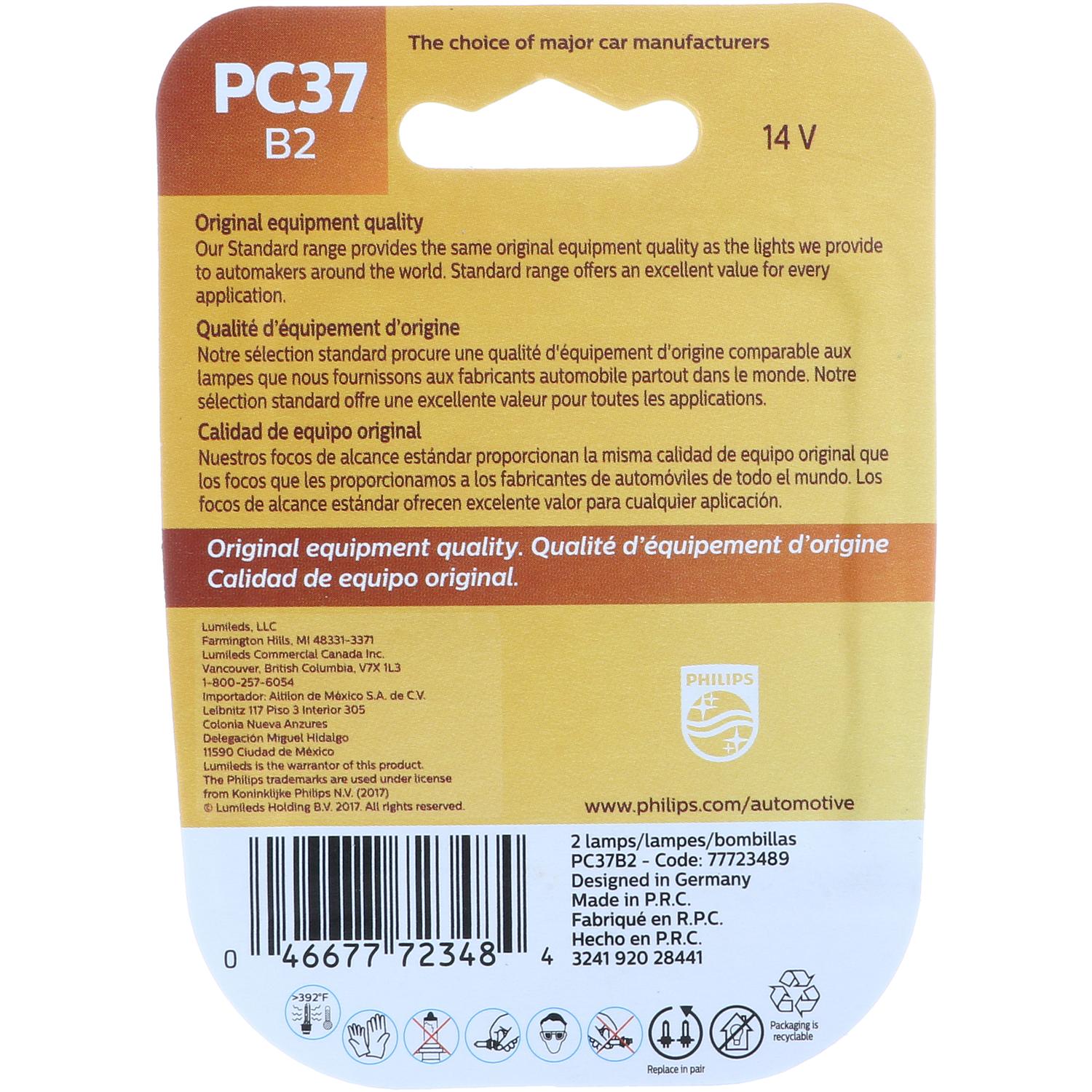 Philips PC37B2 Auto Trans Indicator Light Bulb product image 6 of 10