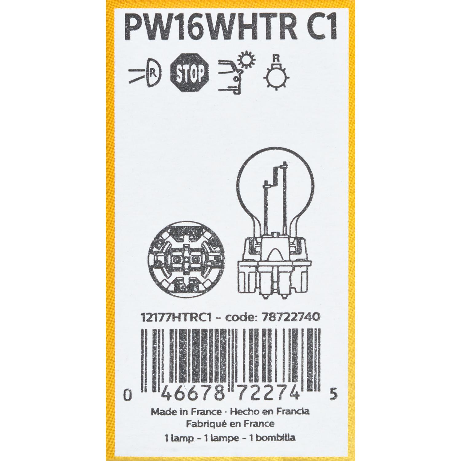 Philips PW16WHTRC1 Back Up Light Bulb product image 5 of 9