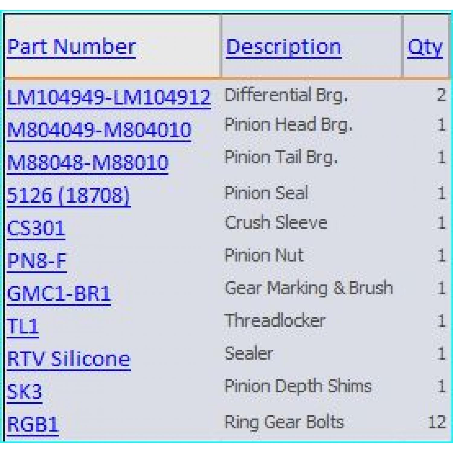 Timken DRK301MK - Axle Differential Bearing and Seal Kit Timken DRK301MK Axle Differential Bearing and Seal Kit product image 3 of 8