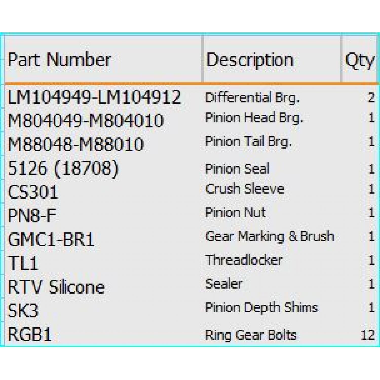 Timken DRK301MK - Axle Differential Bearing and Seal Kit Timken DRK301MK Axle Differential Bearing and Seal Kit product image 4 of 8