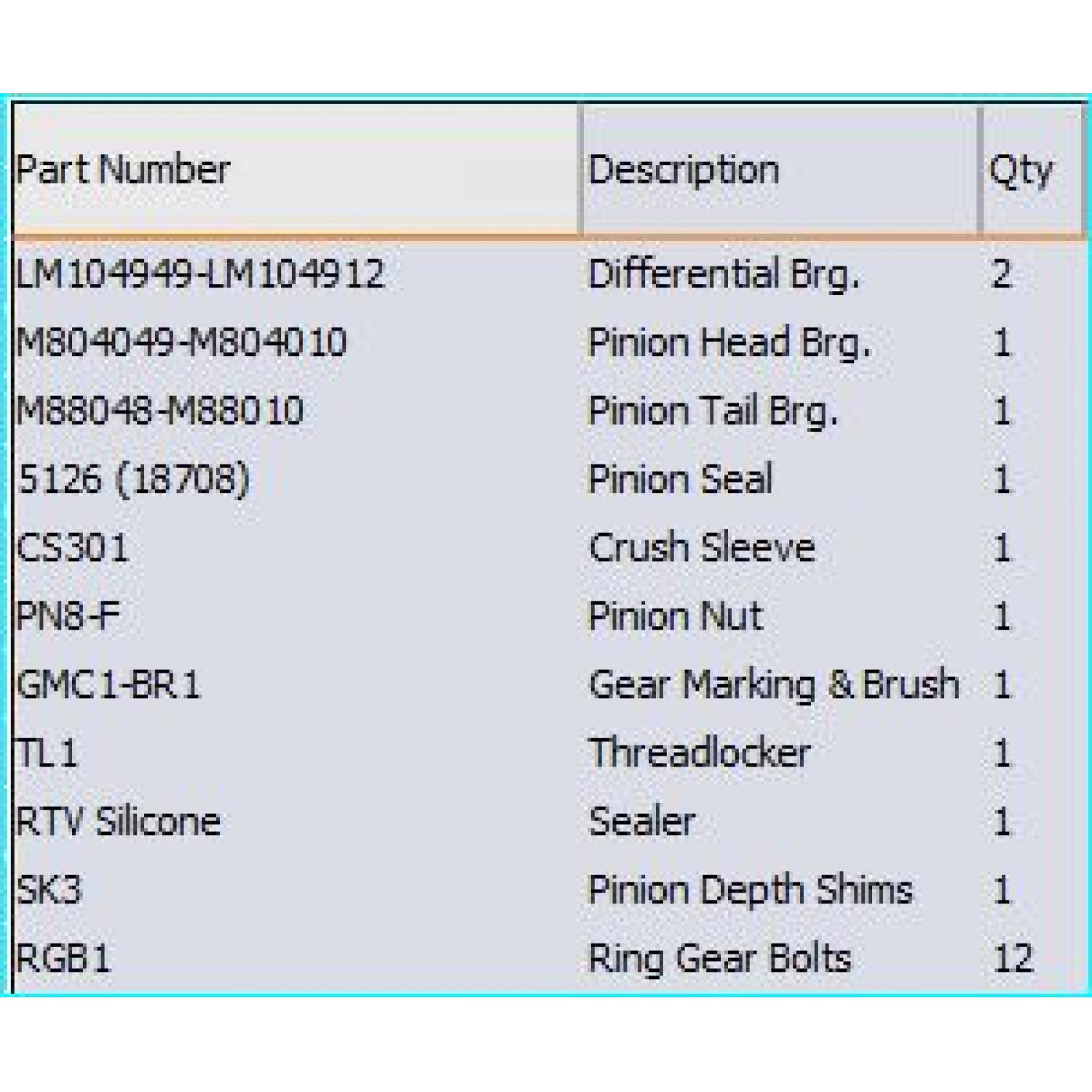 Timken DRK301MK - Axle Differential Bearing and Seal Kit Timken DRK301MK Axle Differential Bearing and Seal Kit product image 5 of 8