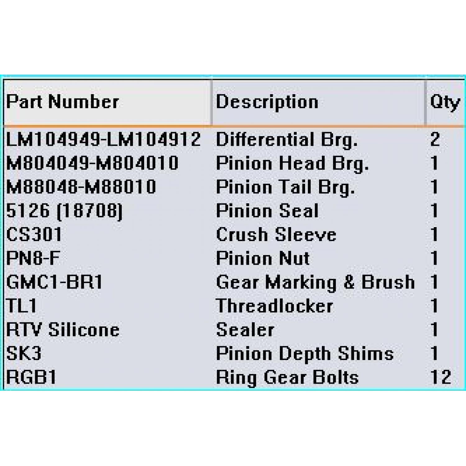 Timken DRK301MK - Axle Differential Bearing and Seal Kit Timken DRK301MK Axle Differential Bearing and Seal Kit product image 6 of 8