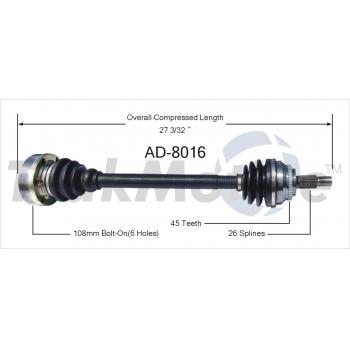 1991 Audi 100 CV Axle Shaft