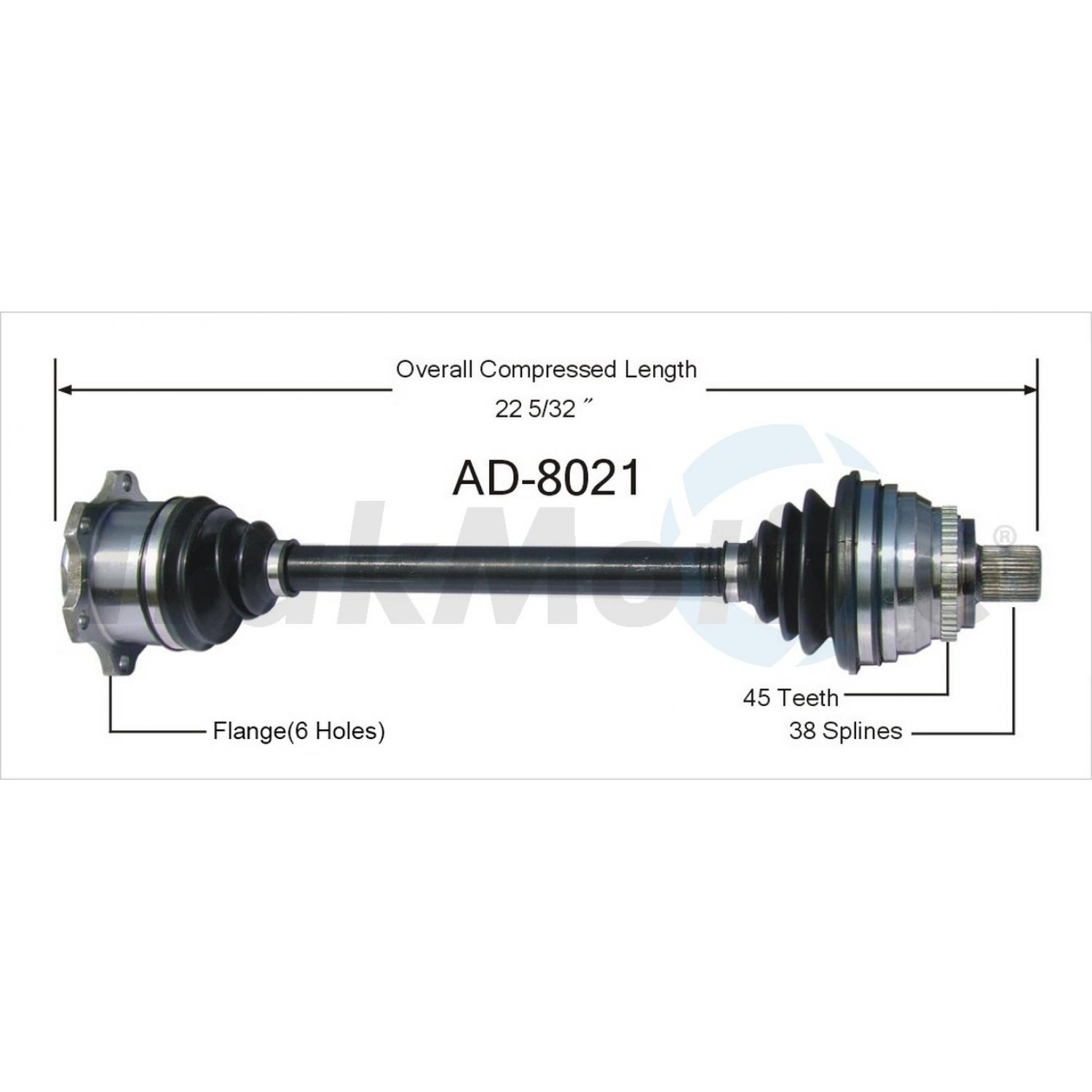 TrakMotive AD8021 - CV Axle Shaft TrakMotive AD8021 CV Axle Shaft product image 1 of 3