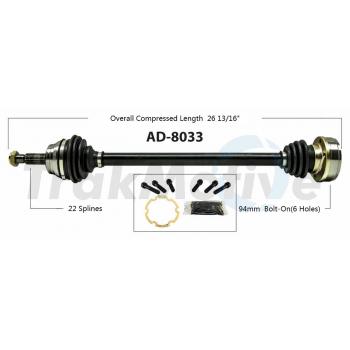 1982 Audi 4000 CV Axle Shaft Front Left TrakMotive AD8033 image 1 of 3