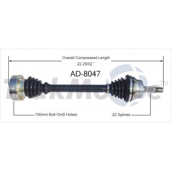 1988 Volkswagen Quantum CV Axle Shaft Front Right TrakMotive AD8047 image 1 of 3
