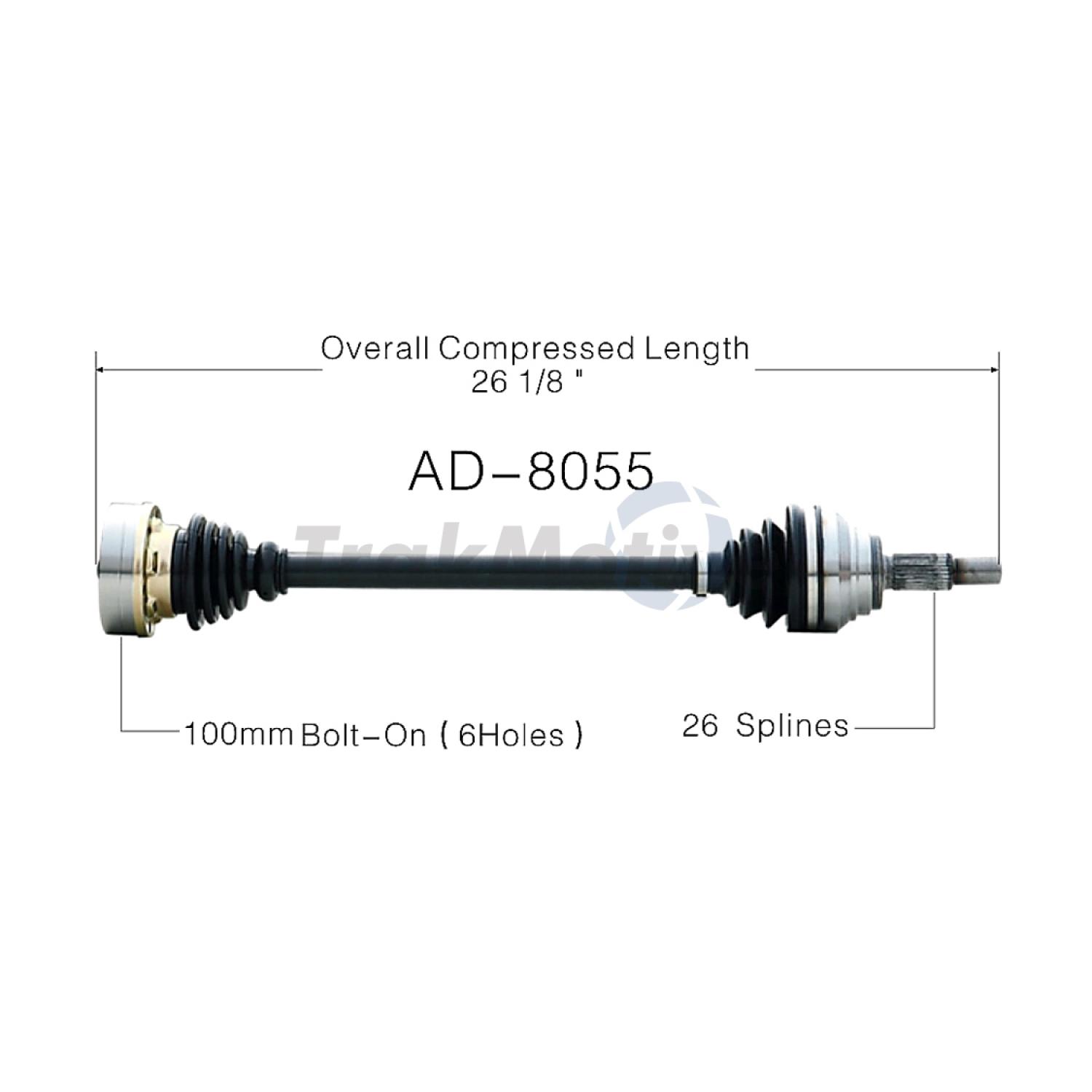 TrakMotive AD8055 CV Axle Shaft product image 1 of 3
