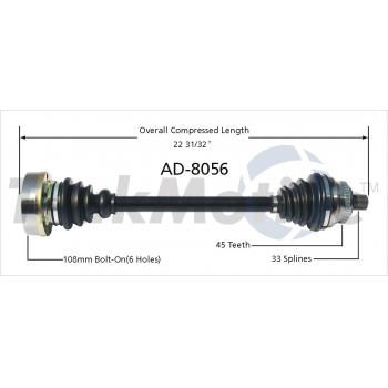 1991 Audi 80 CV Axle Shaft