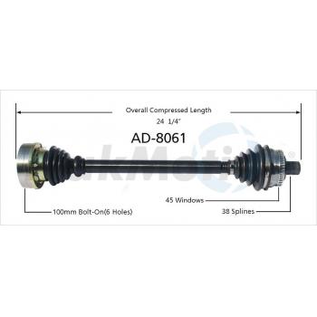 2001 Audi A4 Quattro CV Axle Shaft Front Left TrakMotive AD8061 image 1 of 3