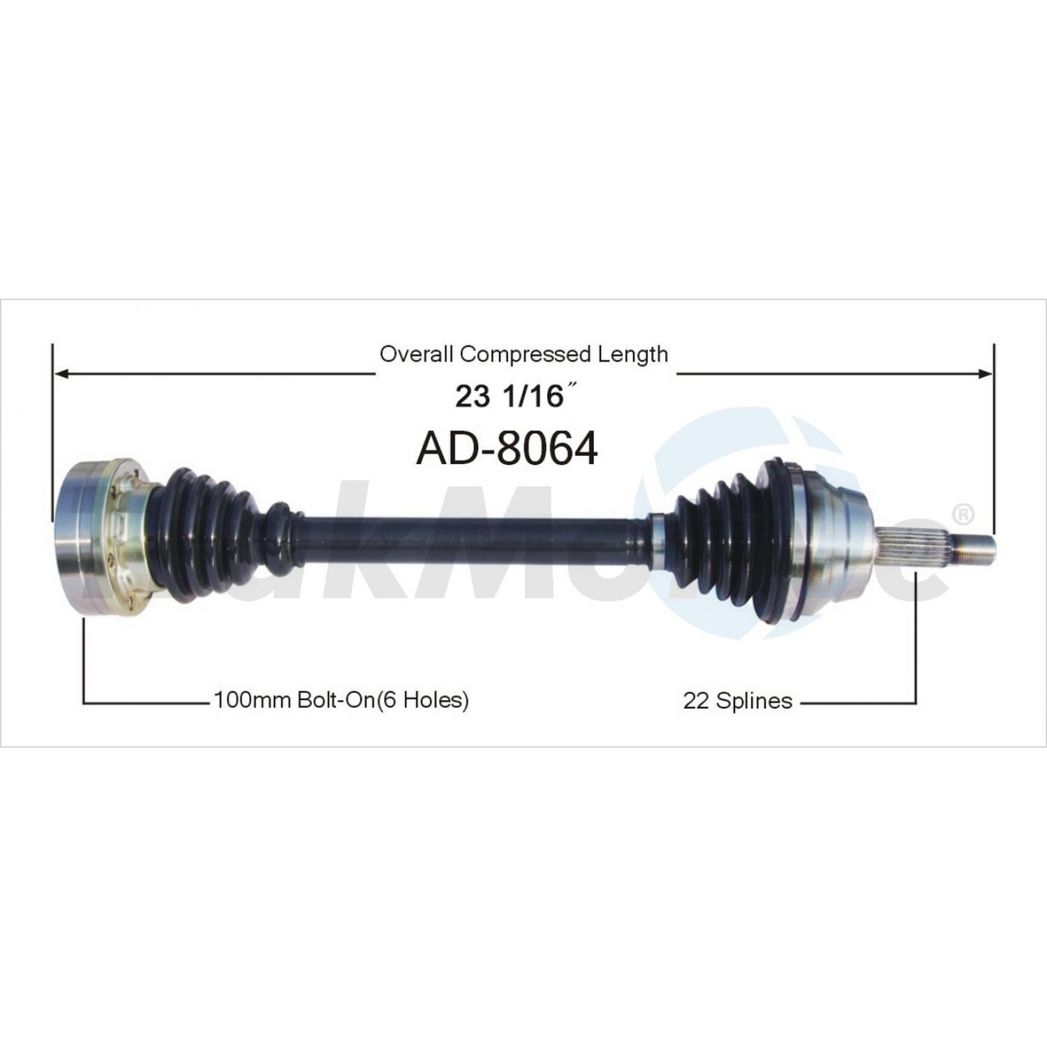 TrakMotive AD8064 - CV Axle Shaft TrakMotive AD8064 CV Axle Shaft product image 1 of 3