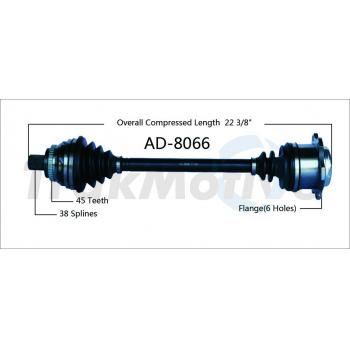 1995 Audi 90 CV Axle Shaft Front Left TrakMotive AD8066 image 1 of 3