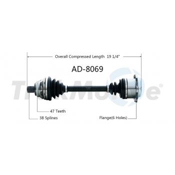 1997 Audi A6 CV Axle Shaft Front Right TrakMotive AD8069 image 1 of 3