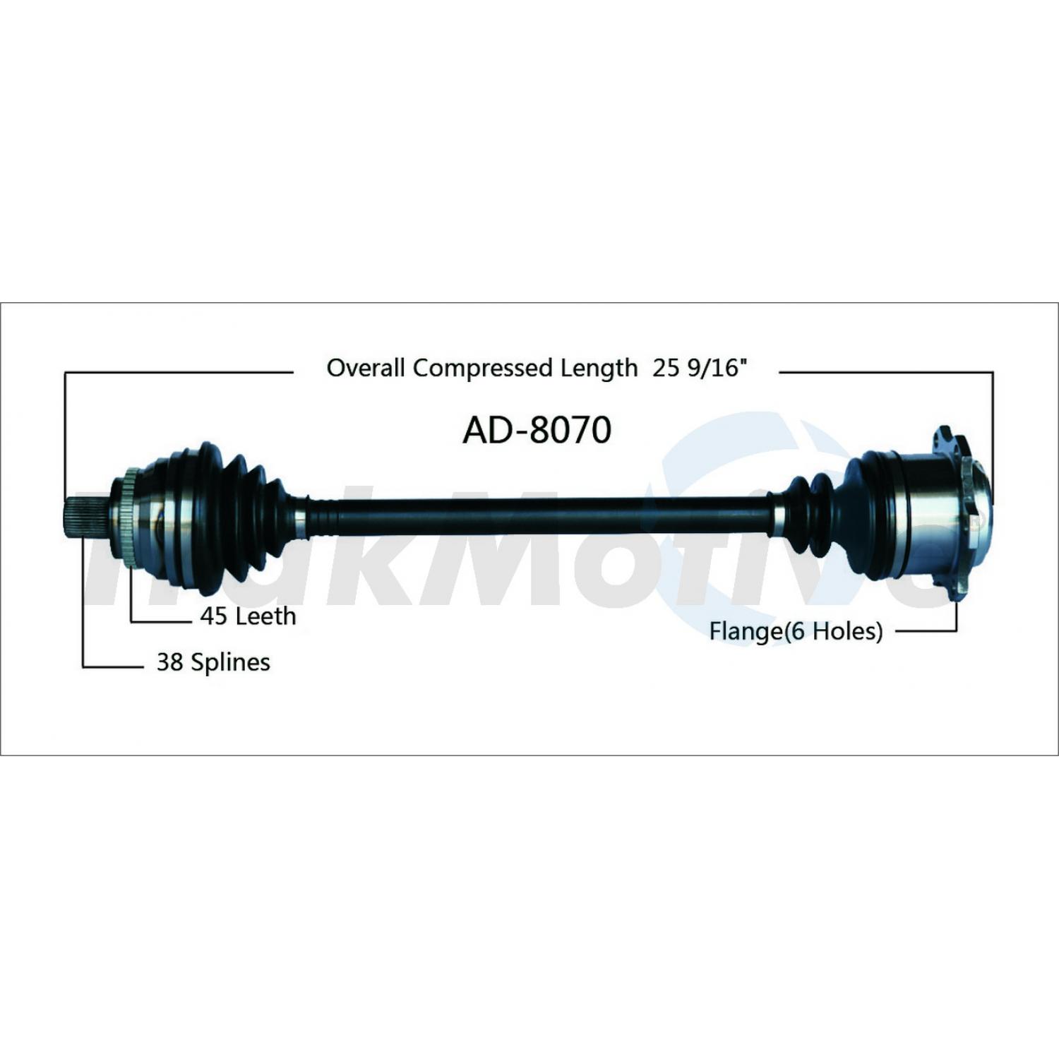 TrakMotive AD8070 - CV Axle Shaft TrakMotive AD8070 CV Axle Shaft product image 1 of 3