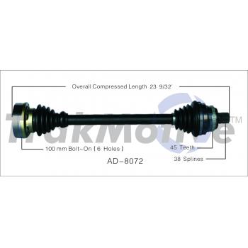 1995 Audi 90 Quattro CV Axle Shaft Front Left TrakMotive AD8072 image 1 of 3