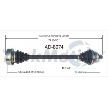 1991 Audi 80 CV Axle Shaft Front Left TrakMotive AD8074 image 1 of 3