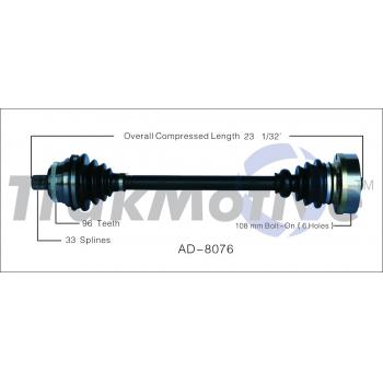 1992 Audi 80 Quattro CV Axle Shaft