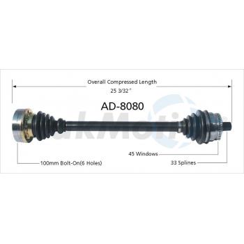 2001 Volkswagen Passat CV Axle Shaft Front Right TrakMotive AD8080 image 1 of 3