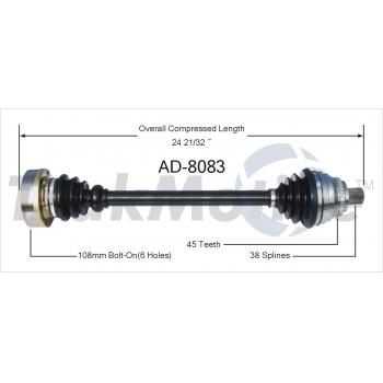 1994 Audi 100 Quattro CV Axle Shaft Front Left TrakMotive AD8083 image 1 of 3