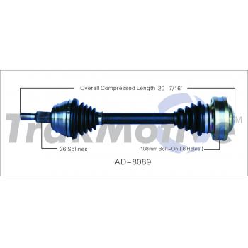 2005 Volkswagen Beetle CV Axle Shaft Front Left TrakMotive AD8089 image 1 of 3