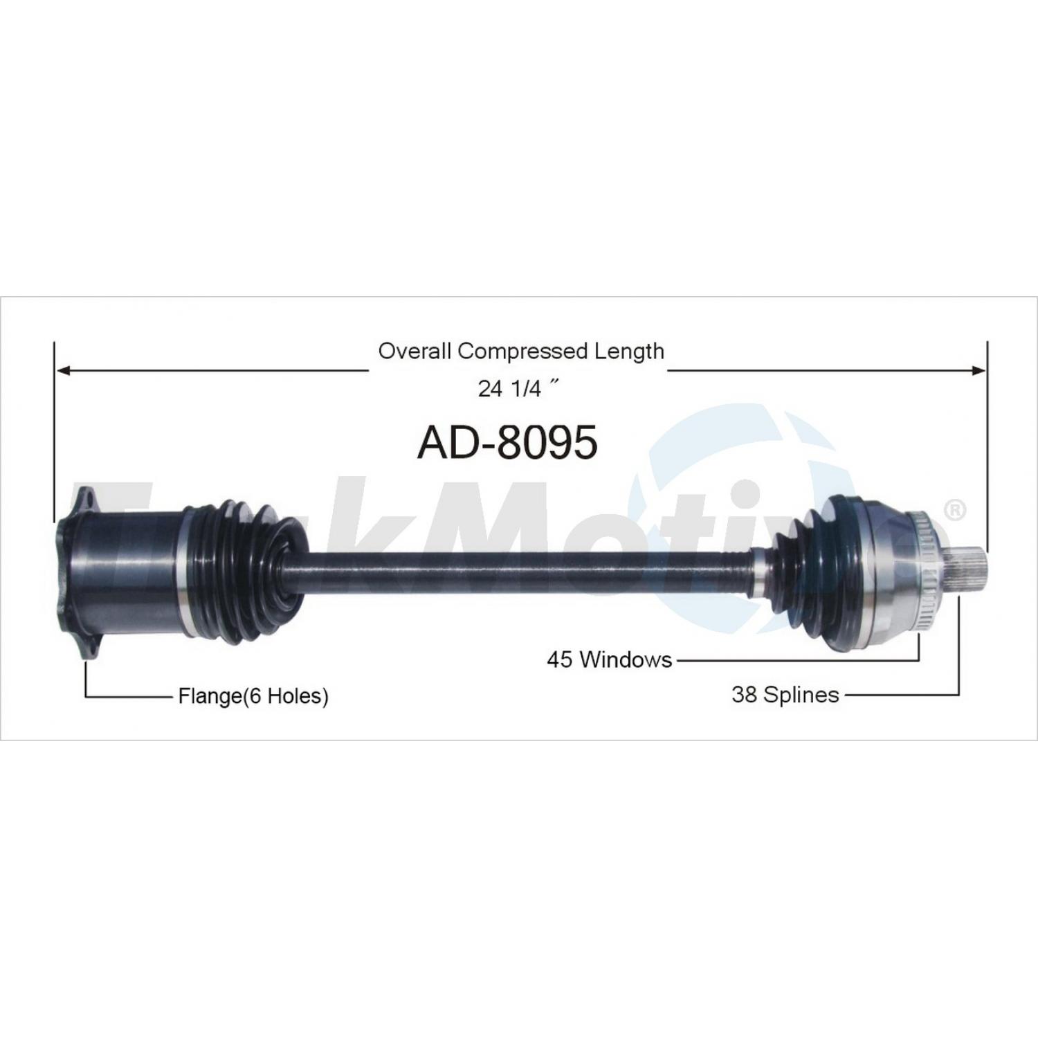 TrakMotive AD8095 - CV Axle Shaft TrakMotive AD8095 CV Axle Shaft product image 1 of 3