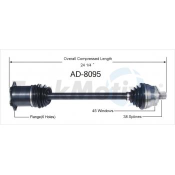 2005 Audi S4 CV Axle Shaft Front Right TrakMotive AD8095 image 1 of 3