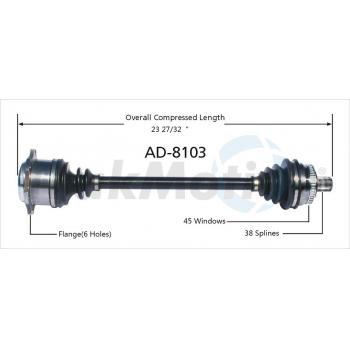 2002 Audi A4 Quattro CV Axle Shaft Front Left TrakMotive AD8103 image 1 of 3