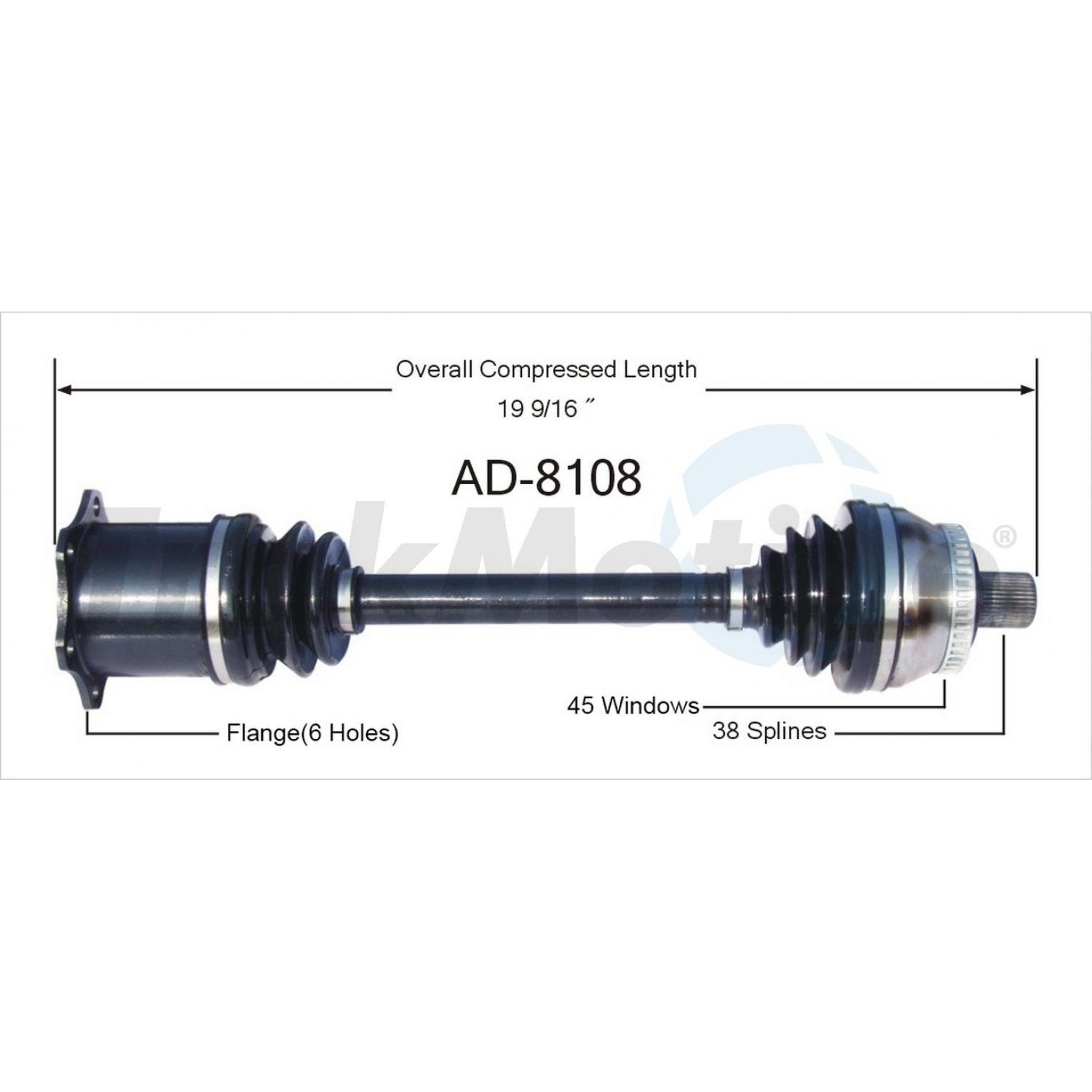 TrakMotive AD8108 - CV Axle Shaft TrakMotive AD8108 CV Axle Shaft product image 1 of 3