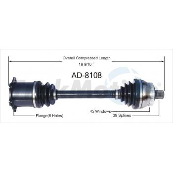 2005 Audi S4 CV Axle Shaft Front Right TrakMotive AD8108 image 1 of 3