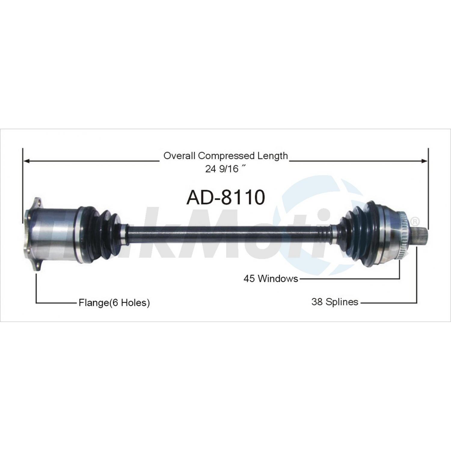 TrakMotive AD8110 - CV Axle Shaft TrakMotive AD8110 CV Axle Shaft product image 1 of 3