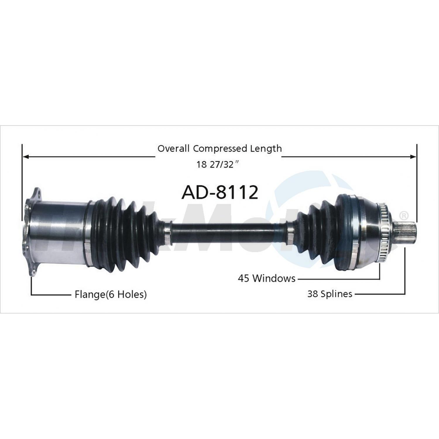 TrakMotive AD8112 CV Axle Shaft product image 1 of 3